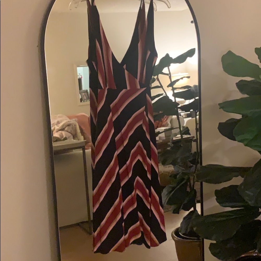 TopShop striped tie waist dress